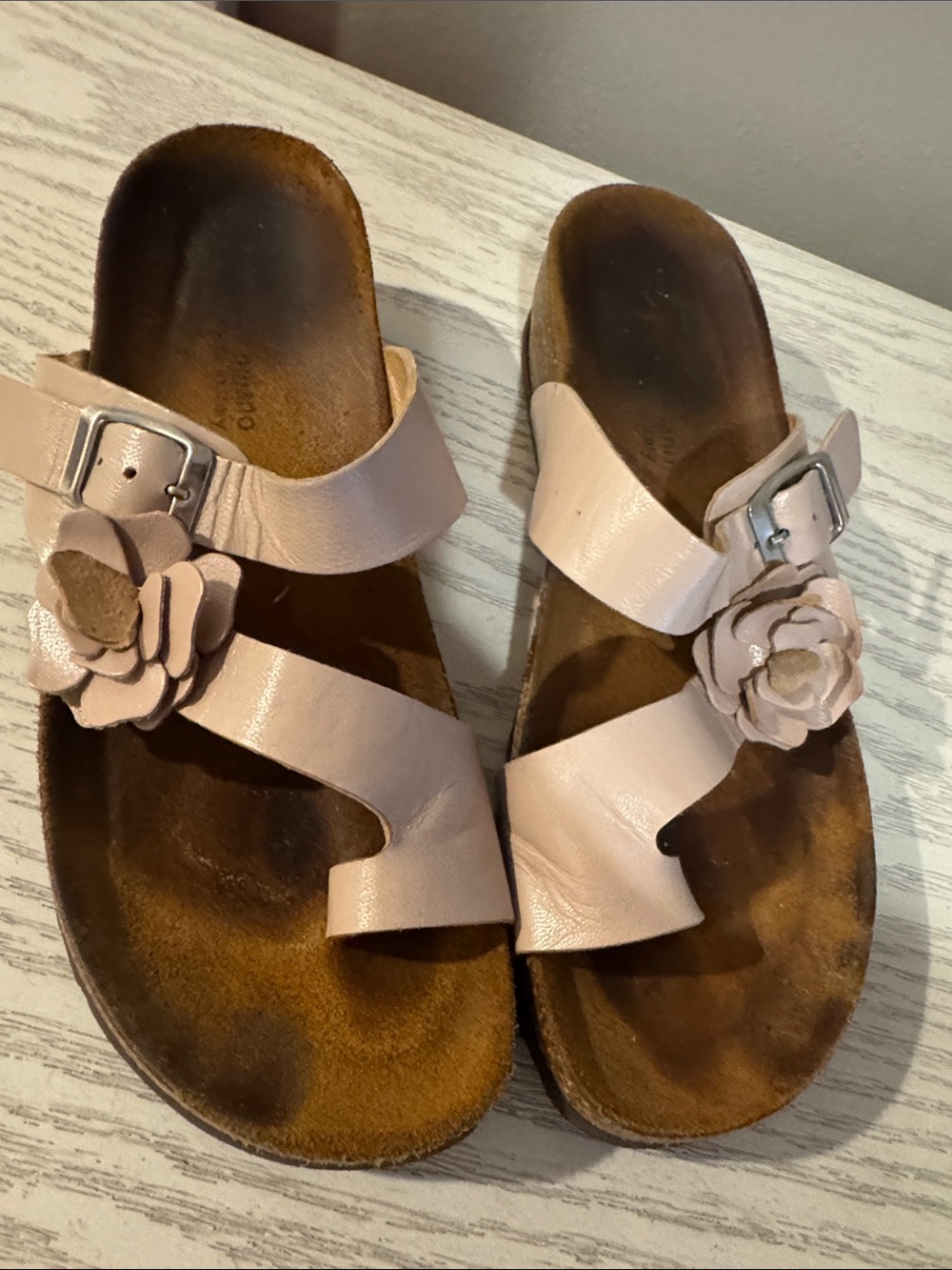 Made in Italy Sandals Leather Upper Open Toe 8.5